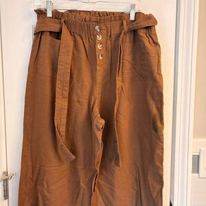 Jules & Leopold Chocolate Brown Casual Pants